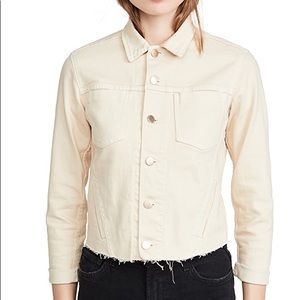 L’agence Janelle Slim Fit Raw Jacket in Coconut